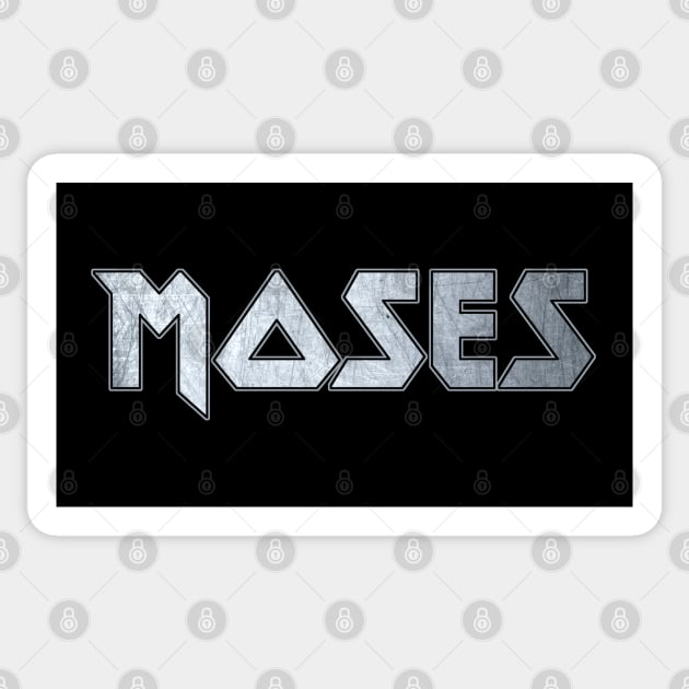 Heavy metal Moses Sticker by KubikoBakhar